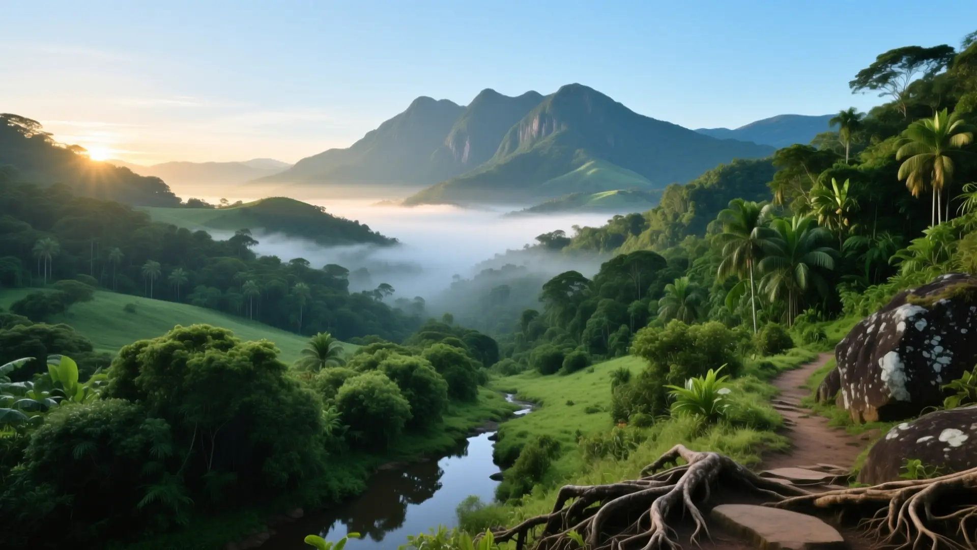 Ilustração da Serra do Japi com a mata atlântica em Jundiaí, SP, na página sobre médico para emagrecer em Jundiaí.