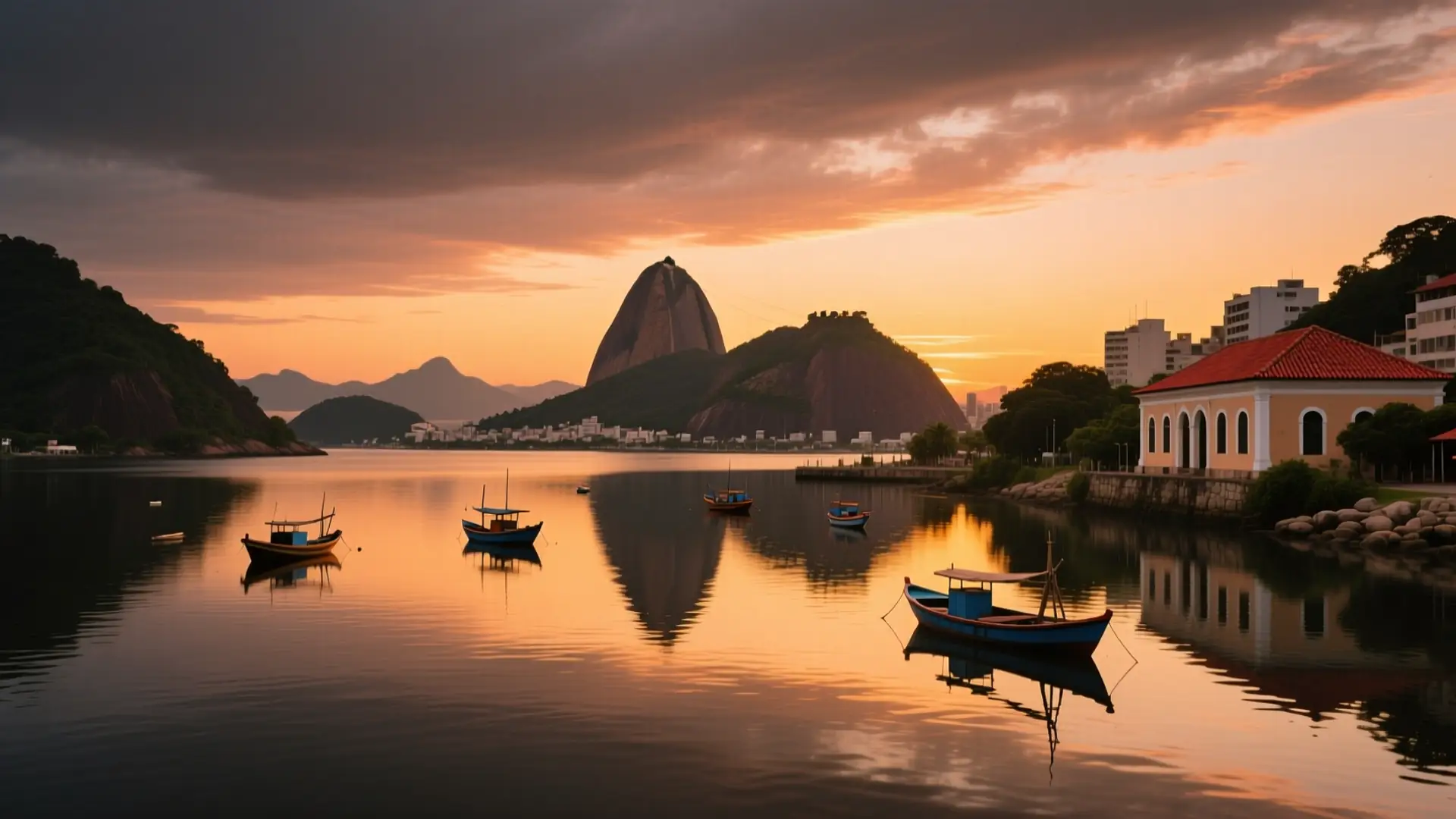 Ilustração da orla de Icaraí com a enseada em Niterói, RJ, na página sobre médico para emagrecer em Niterói.