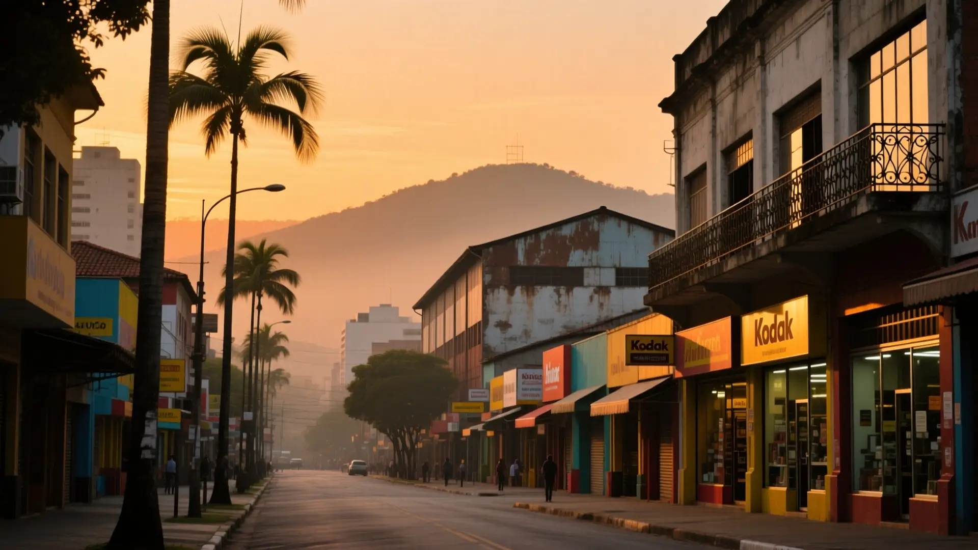 Ilustração de uma avenida de Sumaré com os galpões ao fundo em Sumaré, SP, na página sobre médico para emagrecer em Sumaré.
