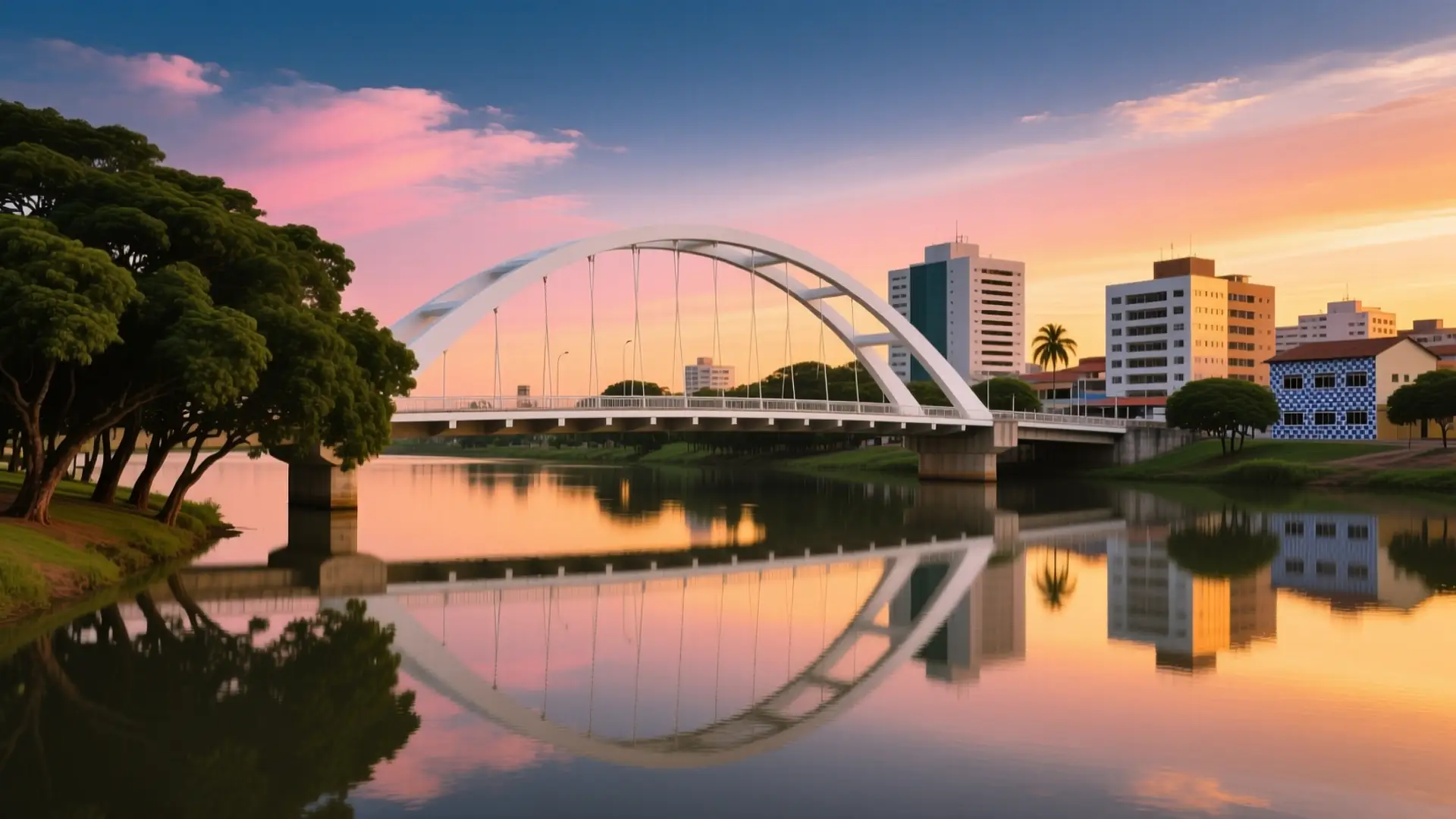 Ilustração da Ponte Estaiada sobre o rio Poti em Teresina, PI, na página sobre médico para emagrecer em Teresina.